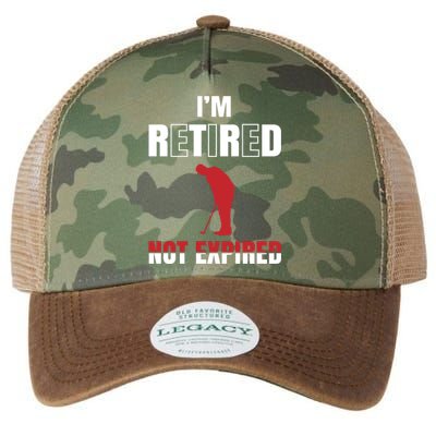 I'm Retired Not Expired Legacy Tie Dye Trucker Hat