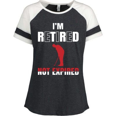 I'm Retired Not Expired Enza Ladies Jersey Colorblock Tee