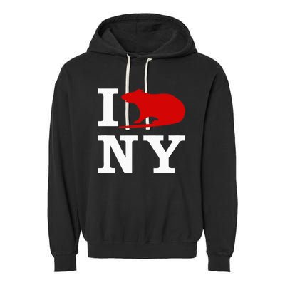 I Rat NY I Love Rats New York Garment-Dyed Fleece Hoodie