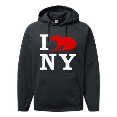 I Rat NY I Love Rats New York Performance Fleece Hoodie