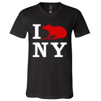 I Rat NY I Love Rats New York V-Neck T-Shirt