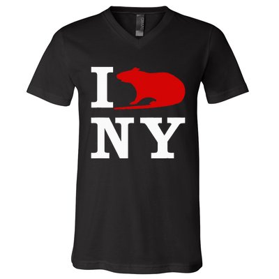 I Rat NY I Love Rats New York V-Neck T-Shirt