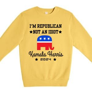 IM Republican Not An Idiot Kamala Harris 2024 Premium Crewneck Sweatshirt