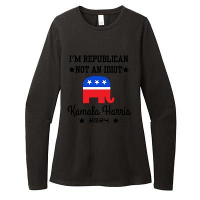 IM Republican Not An Idiot Kamala Harris 2024 Womens CVC Long Sleeve Shirt