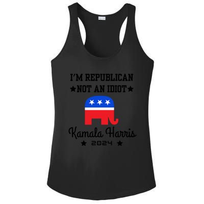 IM Republican Not An Idiot Kamala Harris 2024 Ladies PosiCharge Competitor Racerback Tank