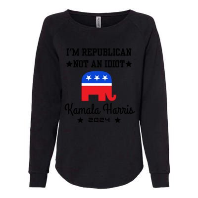 IM Republican Not An Idiot Kamala Harris 2024 Womens California Wash Sweatshirt