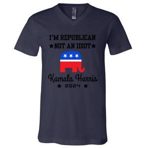 IM Republican Not An Idiot Kamala Harris 2024 V-Neck T-Shirt