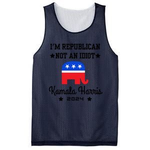 IM Republican Not An Idiot Kamala Harris 2024 Mesh Reversible Basketball Jersey Tank