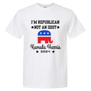 IM Republican Not An Idiot Kamala Harris 2024 Garment-Dyed Heavyweight T-Shirt