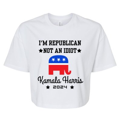 IM Republican Not An Idiot Kamala Harris 2024 Bella+Canvas Jersey Crop Tee