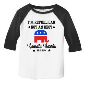 IM Republican Not An Idiot Kamala Harris 2024 Toddler Fine Jersey T-Shirt