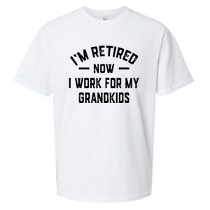 I’m Retired Now I Work For My Grandkids Sueded Cloud Jersey T-Shirt