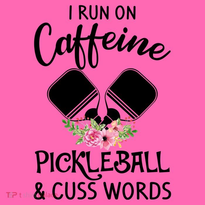 I RUN ON CAFFEINE PICKLEBALL Stripe Pom Pom Beanie