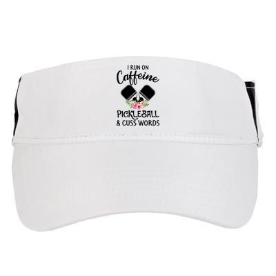 I RUN ON CAFFEINE PICKLEBALL Adult Drive Performance Visor