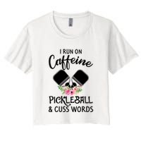 I RUN ON CAFFEINE PICKLEBALL Crop Top