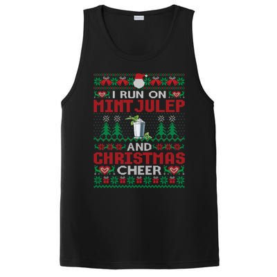 I Run On Mint Julep And Christmas Cheer Cocktail Xmas Gift PosiCharge Competitor Tank