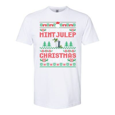 I Run On Mint Julep And Christmas Cheer Cocktail Xmas Gift Softstyle® CVC T-Shirt