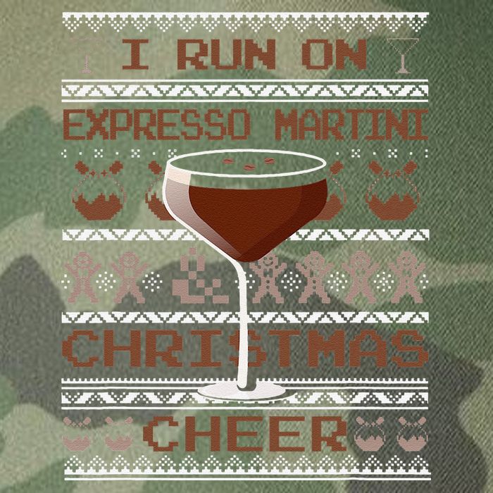 I Run On Espresso Martini And Christmas Cheer Ugly Sweater Legacy Tie Dye Trucker Hat