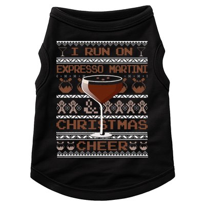 I Run On Espresso Martini And Christmas Cheer Ugly Sweater Doggie Tank