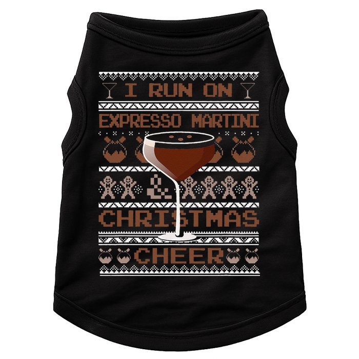 I Run On Espresso Martini And Christmas Cheer Ugly Sweater Doggie Tank