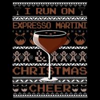 I Run On Espresso Martini And Christmas Cheer Ugly Sweater Impact Tech Backpack