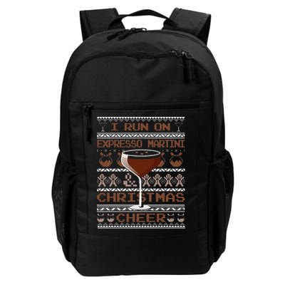 I Run On Espresso Martini And Christmas Cheer Ugly Sweater Backpack