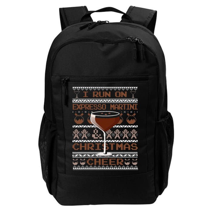 I Run On Espresso Martini And Christmas Cheer Ugly Sweater Backpack