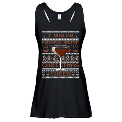 I Run On Espresso Martini And Christmas Cheer Ugly Sweater Ladies Essential Flowy Tank
