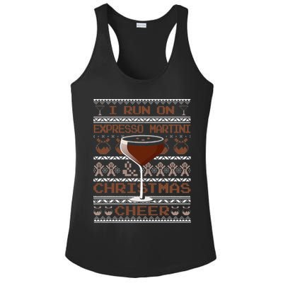 I Run On Espresso Martini And Christmas Cheer Ugly Sweater Ladies PosiCharge Competitor Racerback Tank