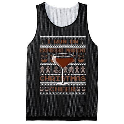 I Run On Espresso Martini And Christmas Cheer Ugly Sweater Mesh Reversible Basketball Jersey Tank