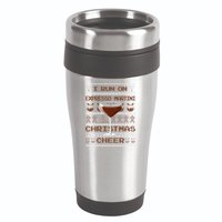I Run On Espresso Martini And Christmas Cheer Ugly Sweater 16oz Travel Tumbler