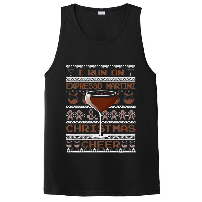 I Run On Espresso Martini And Christmas Cheer Ugly Sweater PosiCharge Competitor Tank