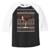 I Run On Espresso Martini And Christmas Cheer Ugly Sweater Toddler Fine Jersey T-Shirt