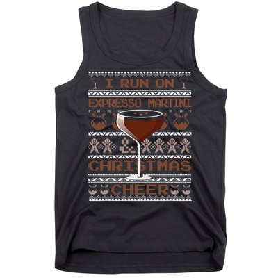I Run On Espresso Martini And Christmas Cheer Ugly Sweater Tank Top