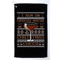 I Run On Espresso Martini And Christmas Cheer Ugly Sweater Golf Towel