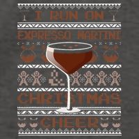 I Run On Espresso Martini And Christmas Cheer Ugly Sweater Vector Backpack