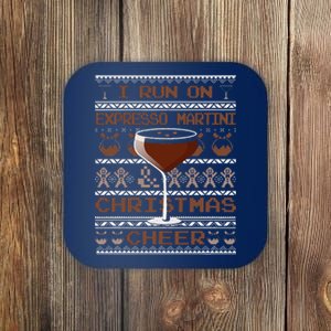 I Run On Espresso Martini And Christmas Cheer Ugly Sweater Coaster