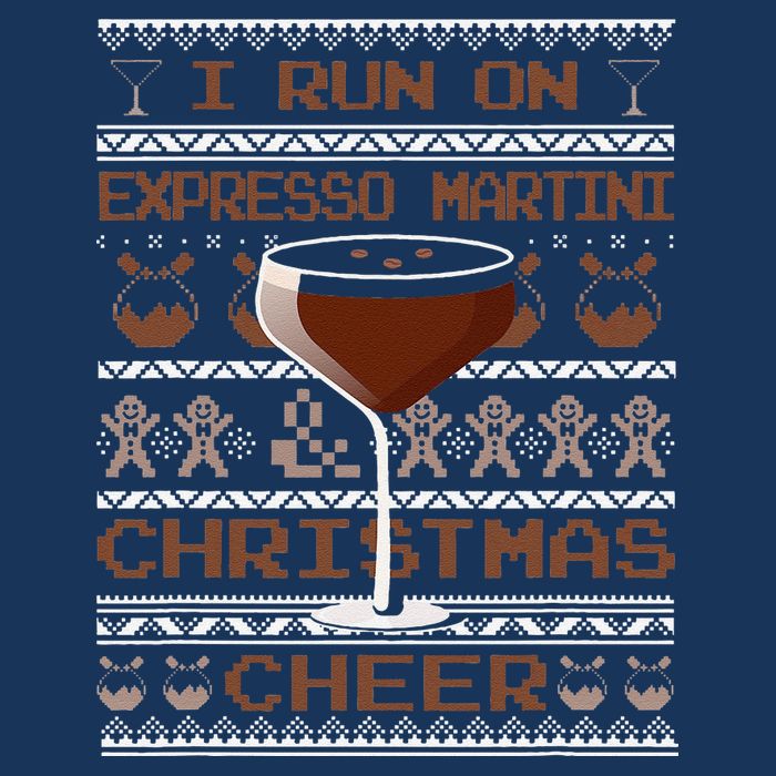 I Run On Espresso Martini And Christmas Cheer Ugly Sweater Infant Baby Jersey Bodysuit