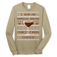 I Run On Espresso Martini And Christmas Cheer Ugly Sweater Long Sleeve Shirt
