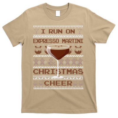 I Run On Espresso Martini And Christmas Cheer Ugly Sweater T-Shirt