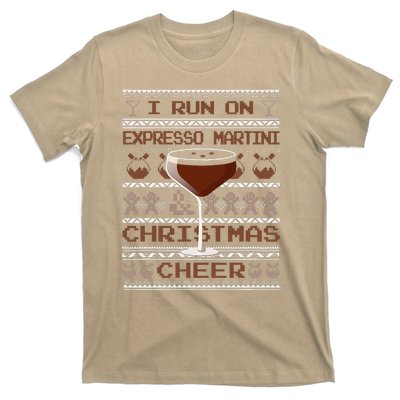 I Run On Espresso Martini And Christmas Cheer Ugly Sweater T-Shirt