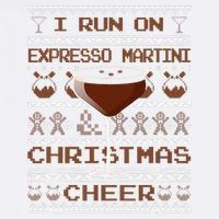I Run On Espresso Martini And Christmas Cheer Ugly Sweater Garment-Dyed Sweatshirt