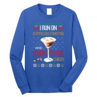 I Run On Espresso Martini And Christmas Cheer Ugly Great Gift Long Sleeve Shirt