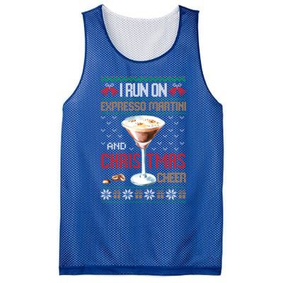 I Run On Espresso Martini And Christmas Cheer Ugly Great Gift Mesh Reversible Basketball Jersey Tank