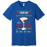 I Run On Espresso Martini And Christmas Cheer Ugly Great Gift Premium T-Shirt