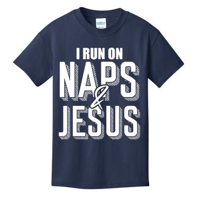 I Run On Naps And Jesus Kids T-Shirt