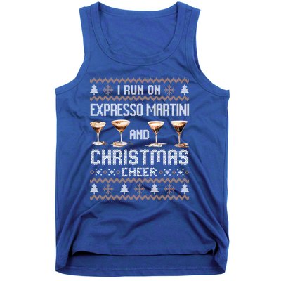 I Run On Espresso Martini And Christmas Cheer Ugly Gift Tank Top