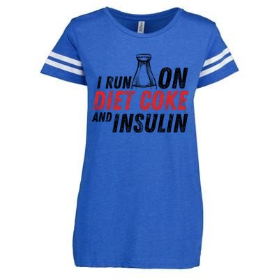 I Run On Diet Cok E And Insulin Enza Ladies Jersey Football T-Shirt