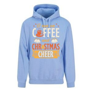 I Run On Coffee And Christmas Cheer Merry Xmas Family Party Gift Unisex Surf Hoodie