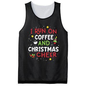 I Run On Coffee And Christmas Cheer Xmas Caffeine Mesh Reversible Basketball Jersey Tank